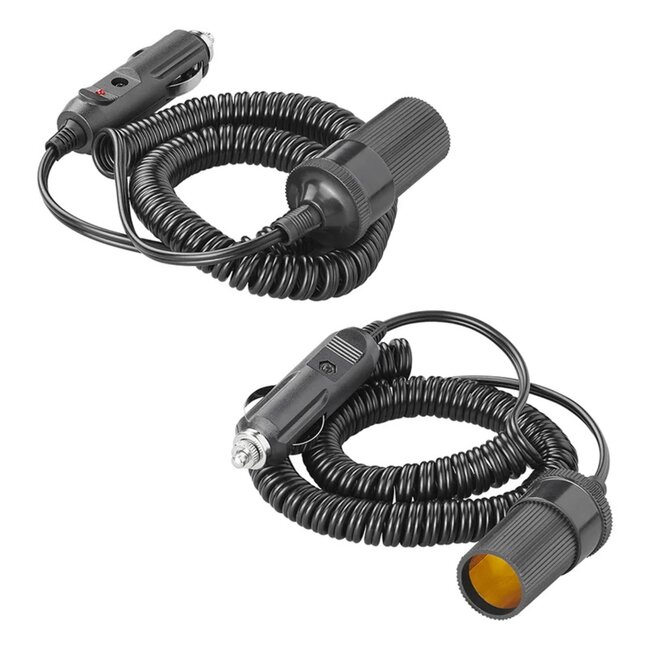 ProPlus Verlengkabel sigarettenaansteker - 3 meter - 12/24V - 3A zekering - zwart