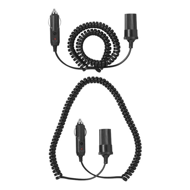 ProPlus Verlengkabel sigarettenaansteker - 3 meter - 12/24V - 3A zekering - zwart