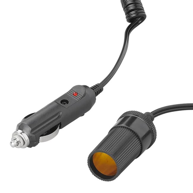 ProPlus Verlengkabel sigarettenaansteker - 3 meter - 12/24V - 3A zekering - zwart