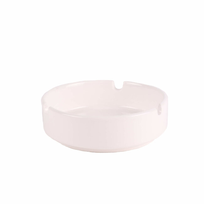 Benson Witte porseleinen asbak - elegant en duurzaam - diameter 8 cm