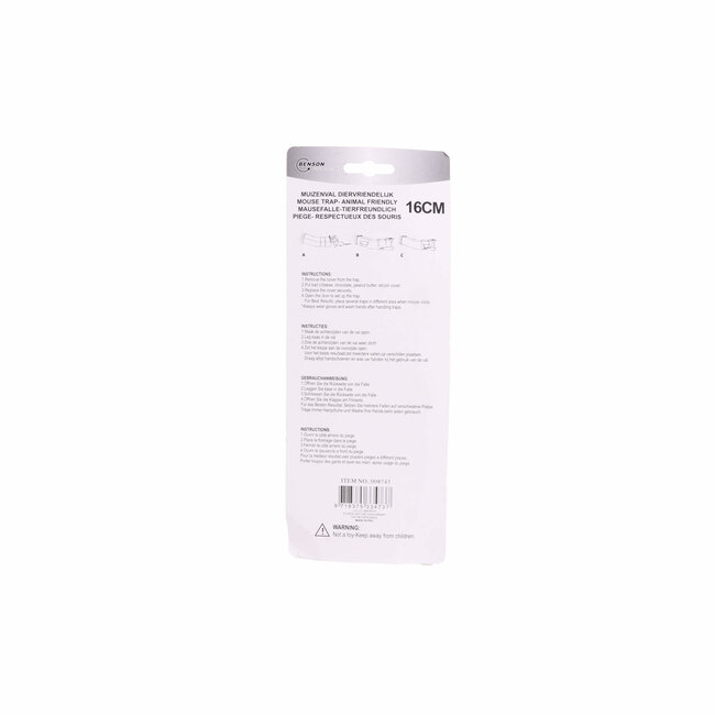Benson Diervriendelijke muizenval - Compact - Donkergroen - 16 x 3.5 x 4 cm - Kunststof
