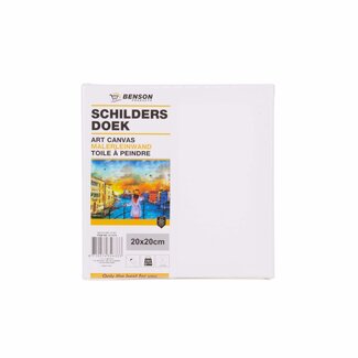 Benson Canvas schildersdoek - 20 x 20 cm - 100% katoen - 280 g/m² - 2 lagen gesso