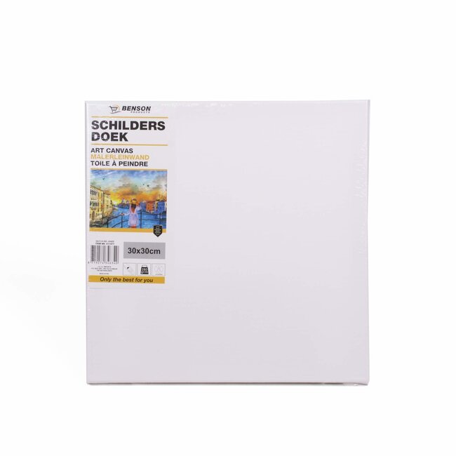 Benson Canvas schildersdoek - 30 x 30 cm - 100% katoen - 280 g/m² - 2 lagen gesso