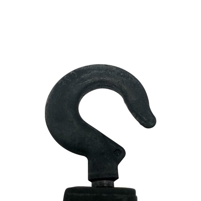 Benson Hijshaak met katrol - robuust gietijzer - Ø 180 mm - zwart - industriële look