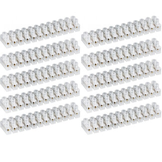 Benson Kroonsteenstrip - 10 mm² - 10 rijen - 12 klemmen - Transparant - Buigzaam plastic