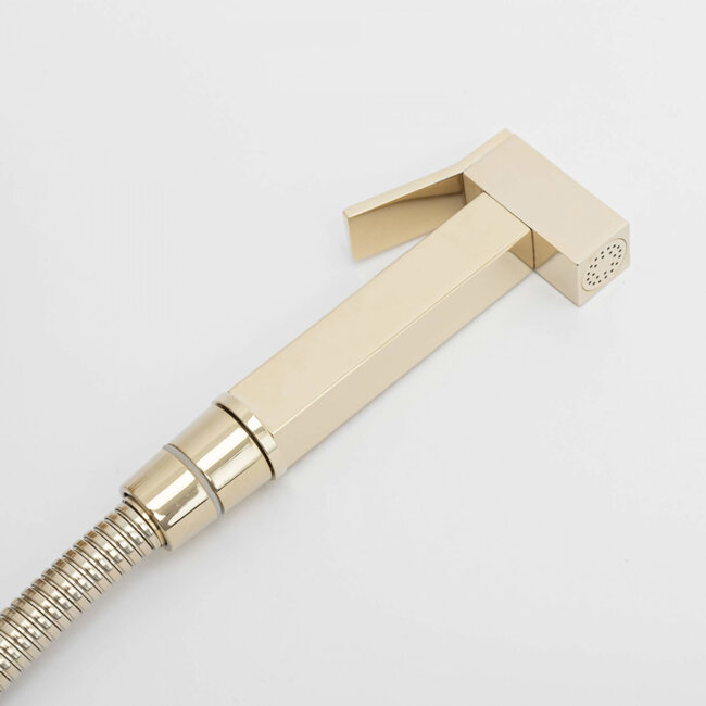REA Inbouw bidetkraan met sproeier - glans goud - luxe en hygiënisch design