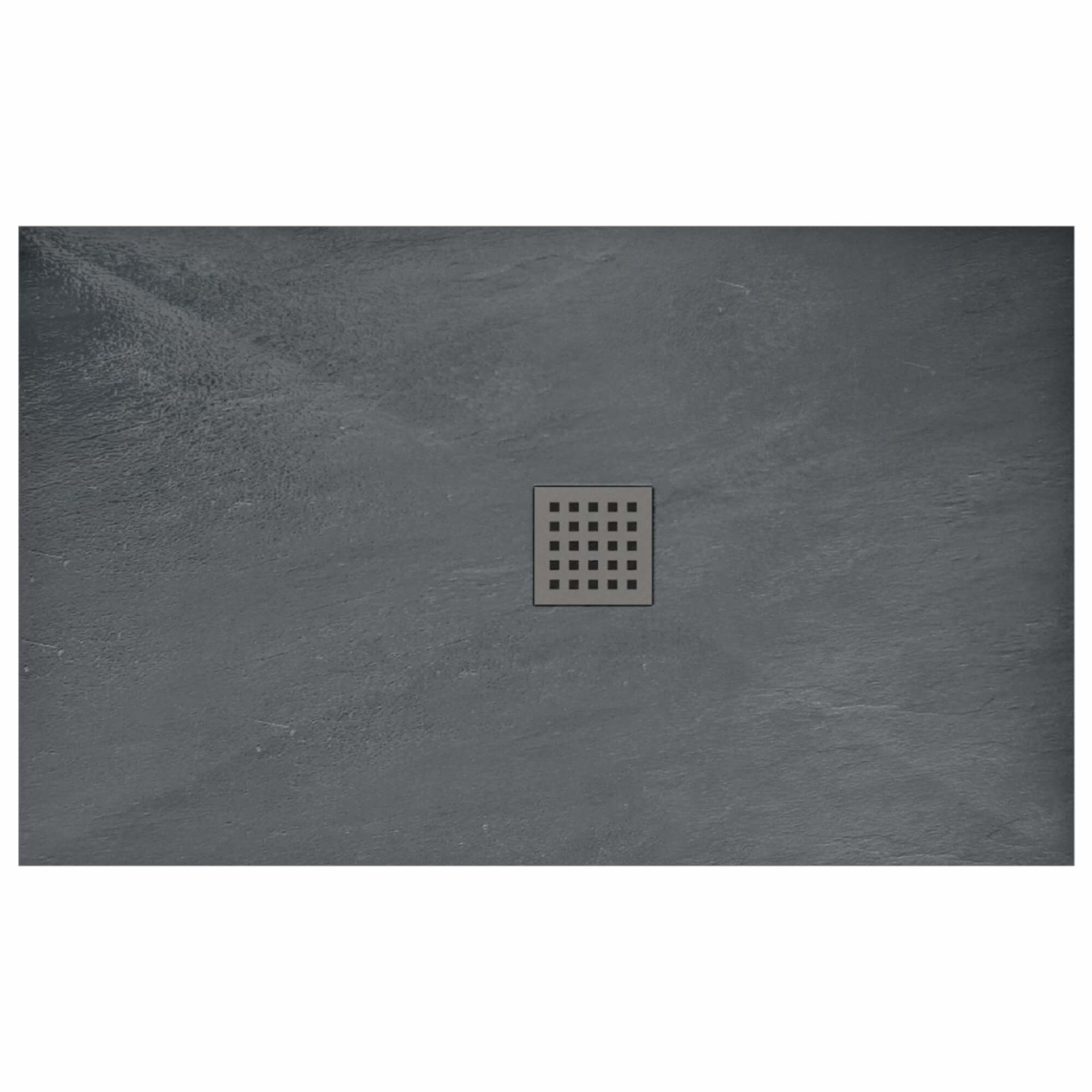 REA Grey Rock Douchebak Rechthoek 80 x 100 x 3.5 cm - Mat Grijs