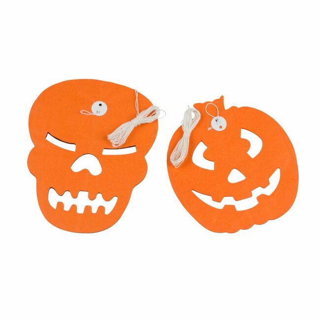 Articasa Halloween Slinger - Pompoen / Doodskop - 3 meter - Assorti