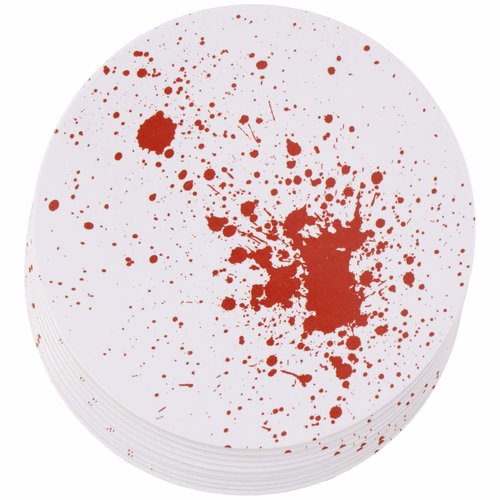 Articasa Halloween Onderzetters - Bloed Spetters - Ø 9.8 cm - 10 stuks Articasa Halloween Onderzetters - Bloed Spetters - Ø 9.8 cm - 10 stuks