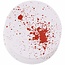 Articasa Halloween onderzetters - Bloedspetters - Ø 9.8 cm - 10 stuks - Wit/Rood