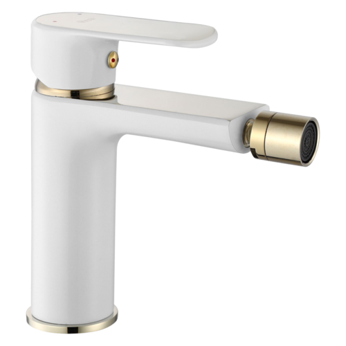 REA Bloom Bidetkraan - Laag Model - Mat Wit/ Glans Goud REA Bloom Bidetkraan - Laag Model - Mat Wit/ Glans Goud