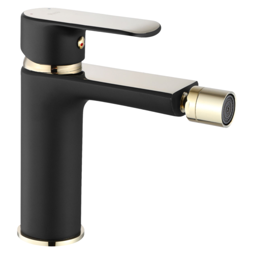 REA Bloom Bidetkraan - Laag Model - Mat Zwart/ Glans Goud REA Bloom Bidetkraan - Laag Model - Mat Zwart/ Glans Goud