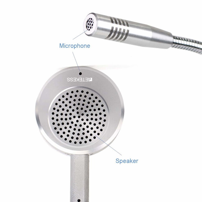 Retekess Raamintercom TW104 met full duplex, 1,8 m kabel en helder geluid voor loket en balie