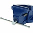 Benson Robuuste bankschroef - vaste basis - 100 mm klauw - massief aambeeld - blauw