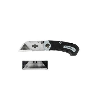 Benson Inklapbaar hobbymes - Multifunctioneel - Inclusief 5 mesjes - Antislip grip - Zwart - 15,5 cm