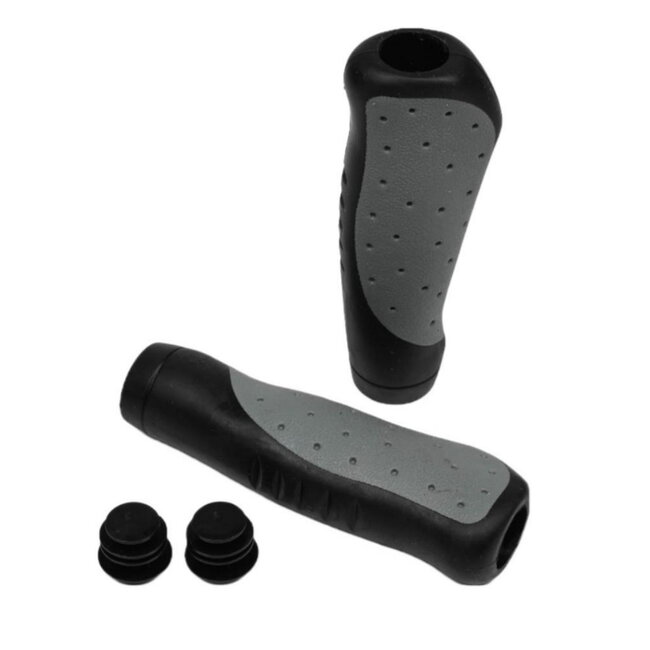 Benson Comfortabele fietshandvatten - ergonomisch - 135 mm - zwart - set van 2