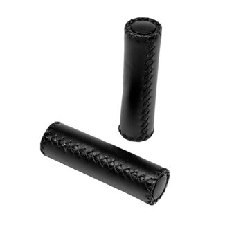 Benson Retro fietshandvatten - kunstleer - stevige grip - 125 mm - zwart
