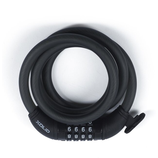 Xolid Kabelslot - Cijferslot - 4-cijferig - Ø 12 mm - 120 cm - Zwart