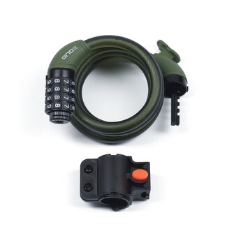 Xolid Kabelslot - Cijferslot - 4-cijferig - Ø 12 mm - 120 cm - Groen