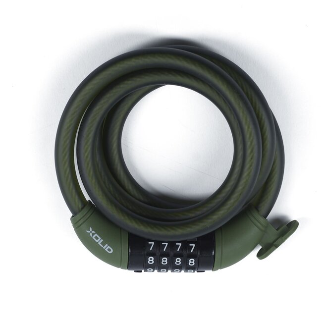 Xolid Kabelslot - Cijferslot - 4-cijferig - Ø 12 mm - 120 cm - Groen
