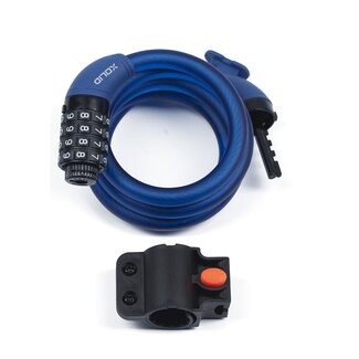Xolid Kabelslot - Cijferslot - Herstelbaar - Ø 12 mm - 120 cm - Blauw