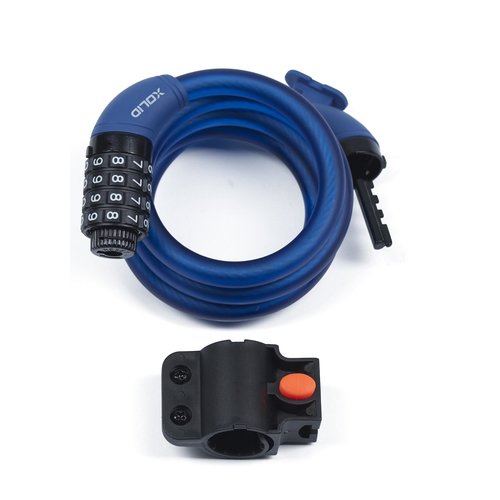 Xolid Kabelslot - Cijferslot - 4 Cijferig - Ø 12 mm - 120 cm - Blauw Xolid Kabelslot - Cijferslot - 4 Cijferig - Ø 12 mm - 120 cm - Blauw
