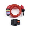 Xolid Kabelslot - Cijferslot - 4 Cijferig - Ø 12 mm - 120 cm - Rood Xolid Kabelslot - Cijferslot - 4 Cijferig - Ø 12 mm - 120 cm - Rood