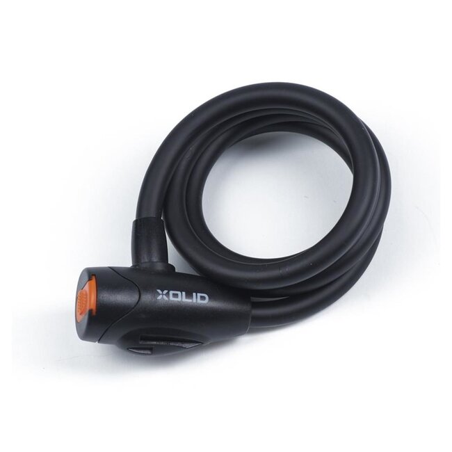 Xolid Multifunctioneel kabelslot - spatwaterdicht - 12 mm x 120 cm - zwart - inclusief 3 sleutels