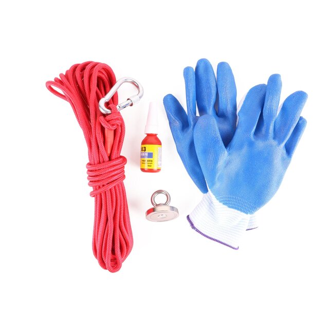 Benson Startpakket magneetvissen - 50 kg trekkracht - 10 meter touw - Inclusief karabijnhaak en handschoenen