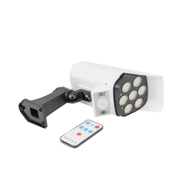 Hofftech Dummy camera wandlamp - LED - zonne-energie - bewegingssensor - 1200 mAh batterij - waterdicht