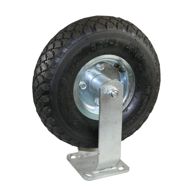 Benson Robuust bokwiel - luchtband - 70 kg draagkracht - verzinkt staal - 260 mm diameter