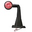 Benson Haakse breedtelamp - buigbare rubberen arm - 185 mm - rood/wit