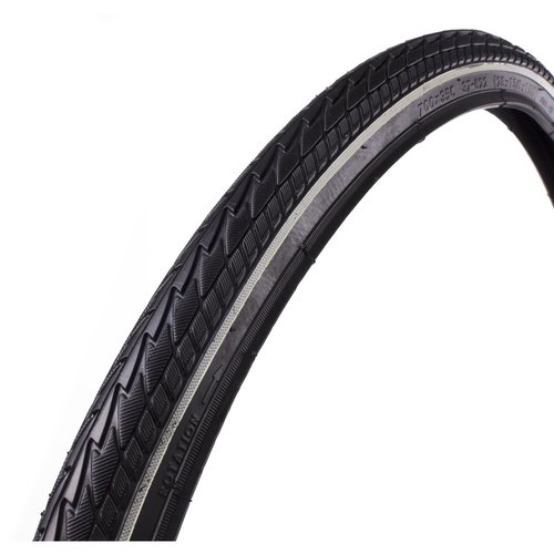 Benson Buitenband 28 x 1 5/8 x 1 3/8 - ETRTO 37-622 - Zwart met Witte Bies - Actie Benson Buitenband 28 x 1 5/8 x 1 3/8 - ETRTO 37-622 - Zwart met Witte Bies - Actie