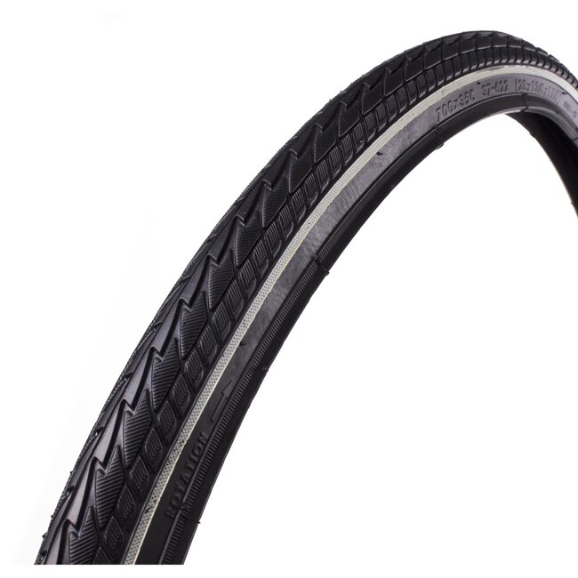 Benson Retro buitenband - Zwart met witte bies - 28 inch - Stijlvol en duurzaam