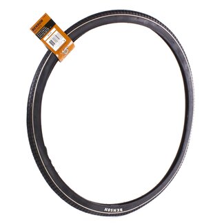 Benson Retro buitenband - 28 x 1 1/2 - witte lijn - reflectie - zwart design