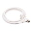 Benson Coax kabel - haakse stekkers - flexibel - 1.5 meter - wit