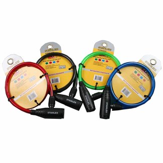 Stahlex Multifunctioneel kabelslot - Ø 8 mm x 650 mm - Diverse kleuren - Inclusief 2 sleutels