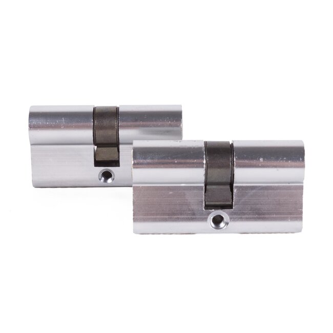 Stahlex Set van 2 gelijksluitende profielcilinders - 60 mm - Inclusief 6 sleutels - Eenvoudige installatie