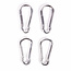 Benson Set karabijnhaken - Ø 10 x 100 mm - zilver - 4 stuks
