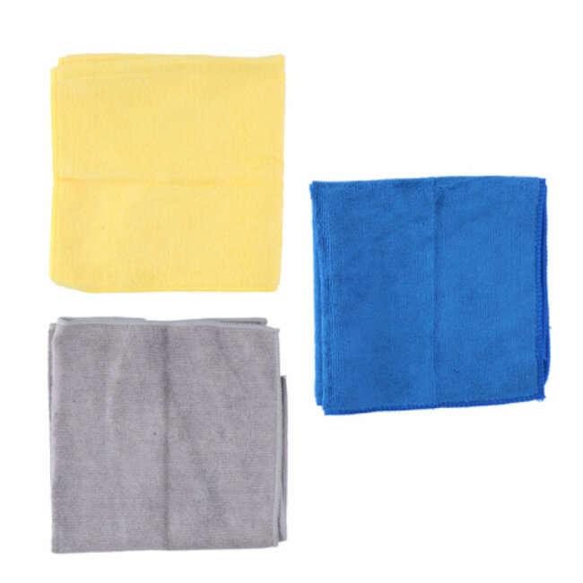 Dunlop Microfiber - Glas-schoonmaakdoek - 35 x 35 cm - 3 delig