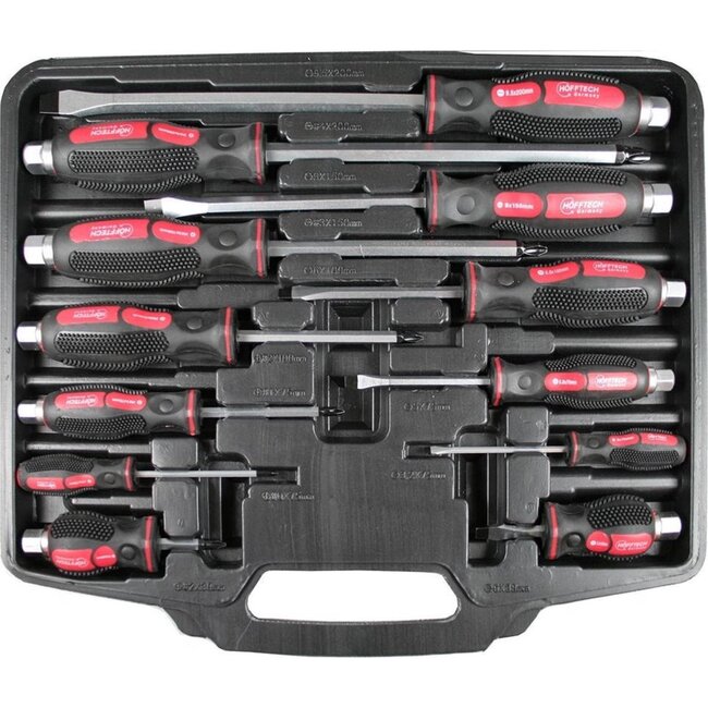 Hofftech 12-delige schroevendraaierset - PH & sleufkop - Inclusief koffer - Ergonomisch ontwerp