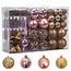 REA Kerstballen Set - Kunststof - Ø 6, 4 en 3 cm - Goud en Rosé Goud- 100 delig