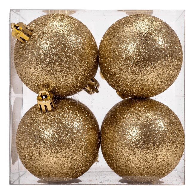 REA Kerstballen Set Kunststof Ø 6, 4 en 3 cm Goud en Rosé Goud