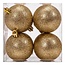 REA Kerstballen Set - Kunststof - Ø 6, 4 en 3 cm - Goud en Rosé Goud- 100 delig