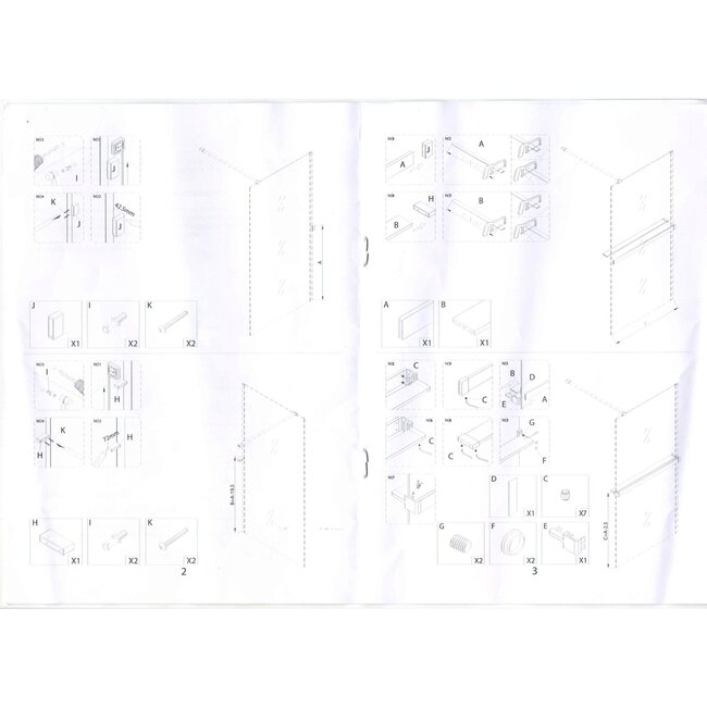 REA Inkortbaar handdoekrek met planchet - 120 cm - mat zwart - geschikt voor 8-10 mm glas