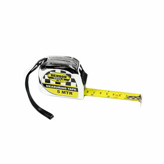 Benson Rolmaat - Meetlint - Chroom - 5 meter - 19 mm - Duurzaam en Slijtvast