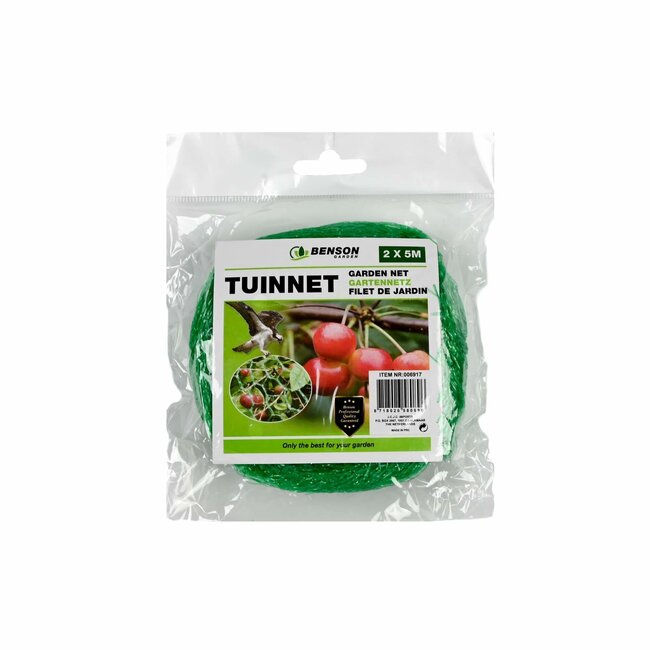 Benson Groen tuinnet - fijnmazig - UV-bestendig - 5 x 2 meter