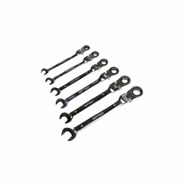 Hofftech Steek- en ringratel met draaibare kop - 8 mm tot 17 mm