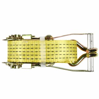 Hofftech Spanband met ratel en haak - 0.5 meter - 5 ton - geel
