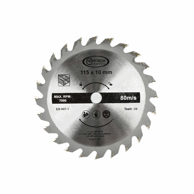 Hofftech Compacte handcirkelzaag - 480 watt - Ø115 mm zaagblad - 220 volt - met stofzuigeraansluiting